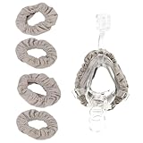 4 piezas de revestimiento de máscara CPAP de cara completa, fundas de correa CPAP profesionales, fundas de cojín CPAP reutilizables de mezcla de algodón
