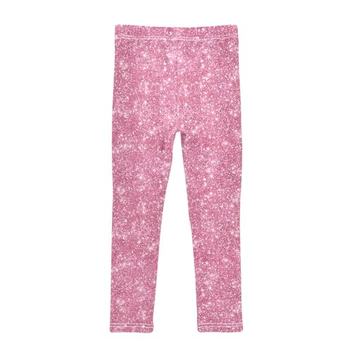 Toddler Girls Leggings Full Length Pants Pink Glitter Active Leggings for Girls 6T2