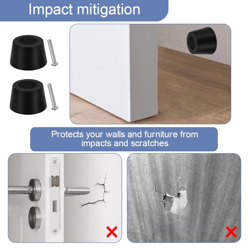 STCRERAG 6 Pcs Rubber Door Stops - Image 4