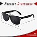 Sunier Polarized Sunglasses for Men and Women, Retro Square Matte Finish UV400 Protection Shades for Driving, Fishing