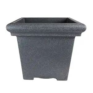 Akro Mils TES24000G21 24-Inch Terrazzo Square Pot