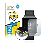 [Protección Pantalla Entera]: Esta película protectora BROTECT Flex transparente se ha fabricado a medida para tu Huami Amazfit Bip para proteger toda tu pantalla con cobertura completa (2 Unidades)