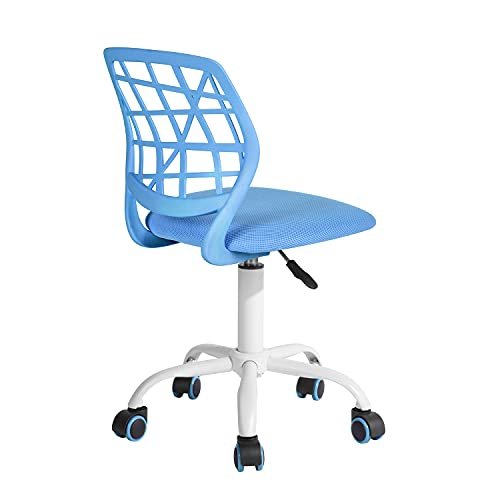 HOMYLIN Chaise de Bureau Ergonomique pivotante en Tissu Confortable sans accoudoirs réglable en Hauteur Bleu I Polypropylène 1 pièce – vue 6