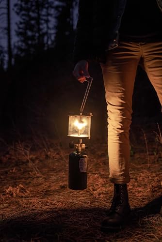 Image of Stansport Propane Mantel Lantern - Outdoor Light with Adjustable Brightness, Carry Handle, Ventilated Hood, High-Output, Portable, for Emergency, Backpacking, Camping - Mantels Included