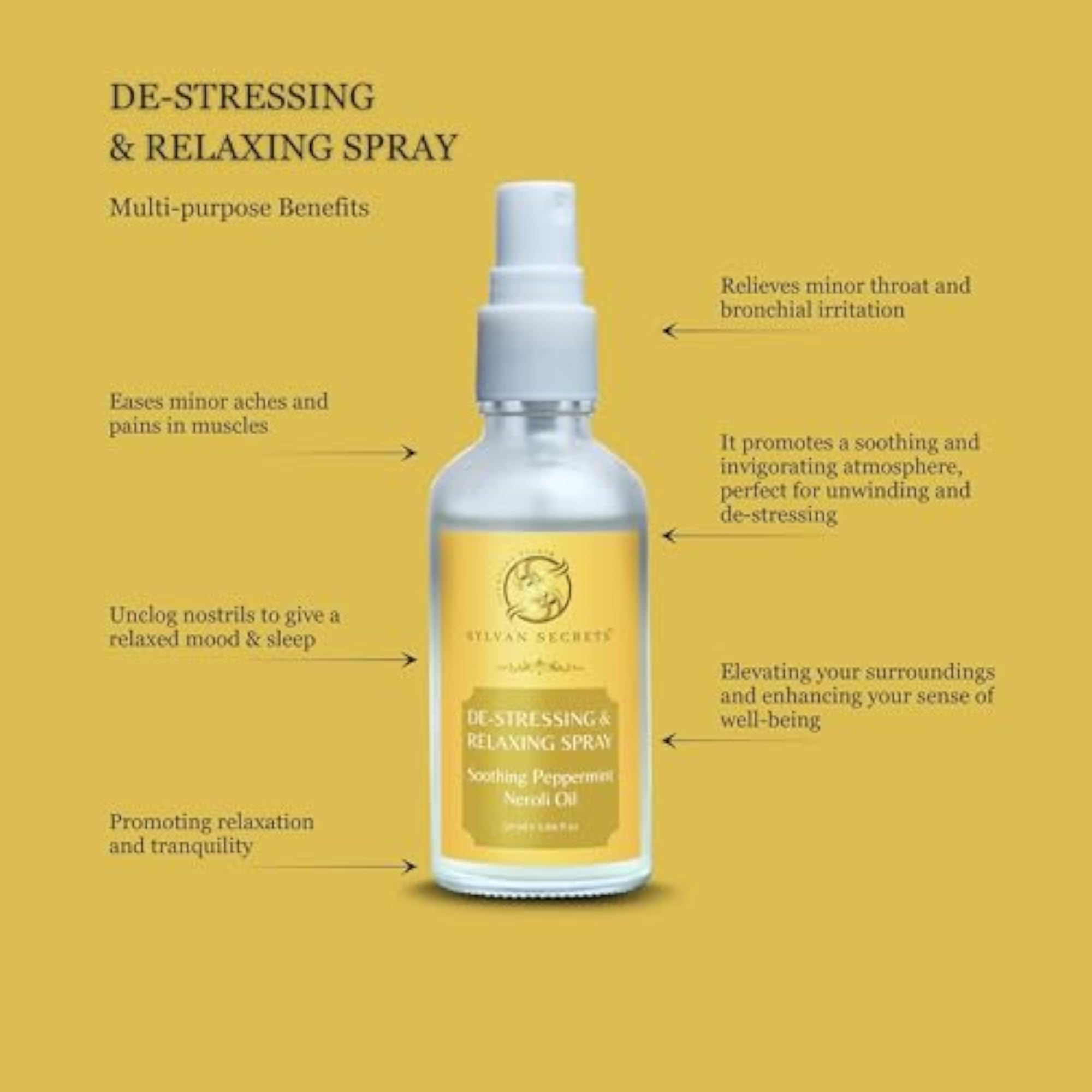 Sylvan Secrets De-Stressing Spray, 50ml