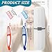 LXUEJIE 2Pcs Denture Brushes, Denture Cleaning Brush Set with White Carrying Case Dentures Toothbrushes with Multi-Layered Soft Bristles and Rubber Anti-Slip Handle(Blue + Orange)