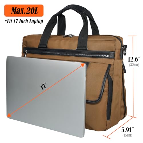 Image of WELKINLAND 17-Inch Laptop Briefcases for Men,13Pockets Men's Laptop Bag