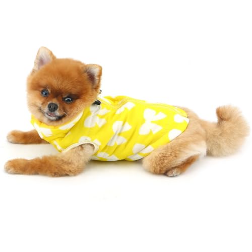 Image of SMALLLEE LUCKY STORE Dog Coat with D-Ring for Small Dogs, Yellow, XL