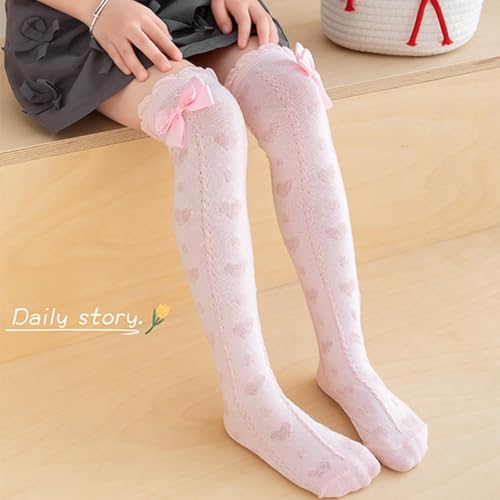 Soft & Stretchy Over The Knee Socks Children Long With Bowknot Fashionable Girls Hosiery For Kids Aged 3 To 10 Girls Over The4