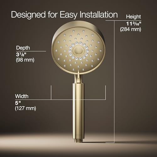 Kohler Purist regadera de mano multifunción 2.5 GPM miniatura 3