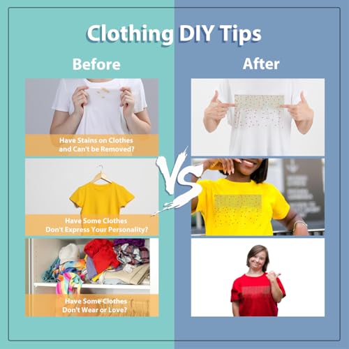 Transferencia de calor para ropa con parches transparentes de diamantes 6