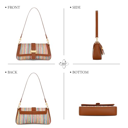 Image of KKXIU Shoulder Bag for Women Small Hobo Handbag Mini Retro Clutch Purses