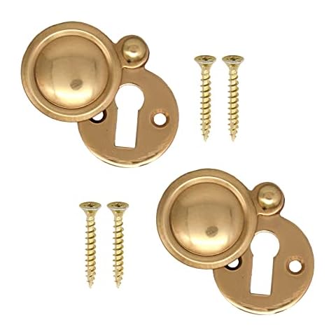 Victorian Brass Keyhole Escutcheon Cover for Doors Cover