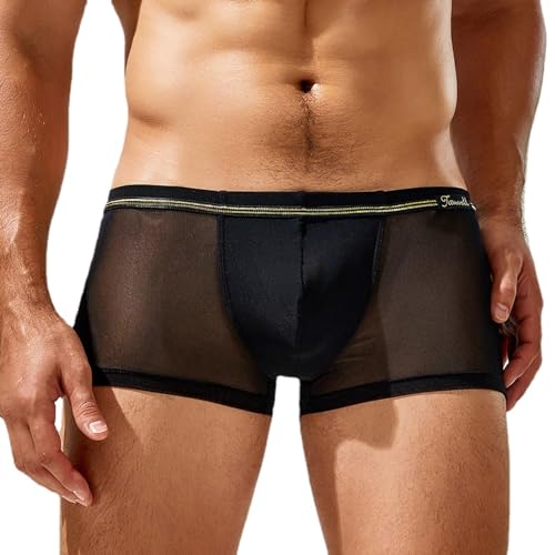 Boxer Briefs for Men Ice Cool and Breathable, Low Waist Sexy Underwear, Comfortable and Breathable Micro-mesh