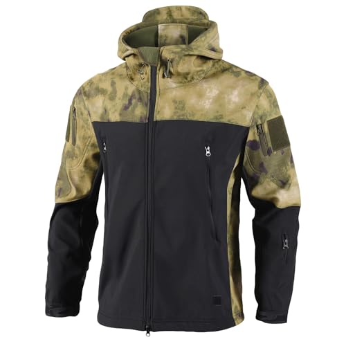 Veste Chasse Homme Randonnée Army Tactique Camouflage Tenue Treillis Militaire Blouson Militaire Coupe Vent Mi Saison Imperméable Legere Softshell Homme XL