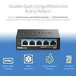 D-Link 5-Port 2.5GB Unmanaged Gaming Switch with 5 x 2.5G - Multi-Gig, Network, Fanless, Plug & Play (DMS-105),Black - Image 4