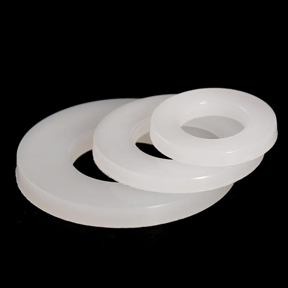 Juntas de Manguera de Goma, Junta tórica de Sellado, Arandelas de presión Blancas de 0,5 a 1 mm de Espesor, Tornillos M2, M3, M4 y M5, Junta Plana Aislante Gruesa(M2X5X1.0)