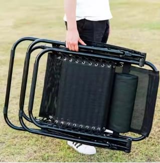 ARBUTUS Tumbona de Jardín Plegable y Reclinable, Hamaca con Cojín Cómoda y Resistente para Terraza, Camping y Patio (1, Gris Oscuro) - imagen 3