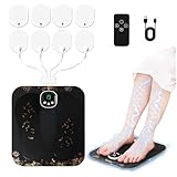 2025年9月新登場 EMSフットマット 足裏ケア【8種類のモード＆19段階調節】シリコン製 足裏リラックスリモコン操作 充電式 折りたたみ可能 ふくらはぎ すね 二の腕 手のひら 太もも タイマー機能 自動オフ 男女兼用 運動後 デスクワーク 立ち仕事 プレゼントに最適 贈り物 敬老の日 母の日 誕生日 日本語説明書付き
