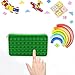 Estuche para lápices, juguetes de silicona sensoriales con burbujas de pop, bolsa de almacenamiento para bolígrafos, organizador de marcadores y suministros escolares (verde)