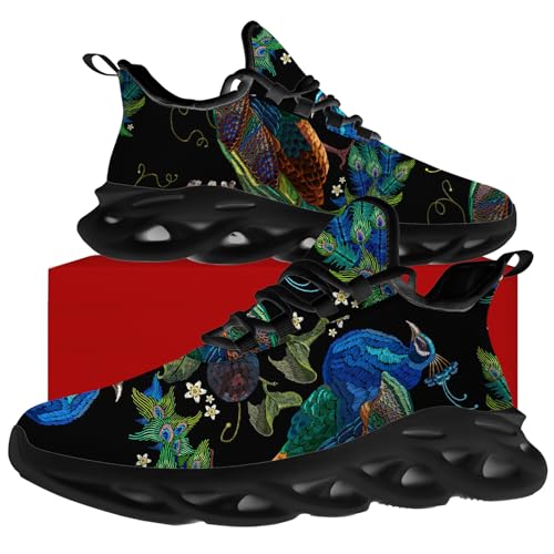 Men's Women's Fashion Sneakers Peacock Shoes Running Walking Tennis Shoes4