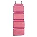 UBEQEÔ Large Over The Door Organizer and Storage Shelves | Ideal for Back of The Closet Doors Organizers | Big Basket Pockets for Bathroom Hanging Wall Storage (Pink Purple)