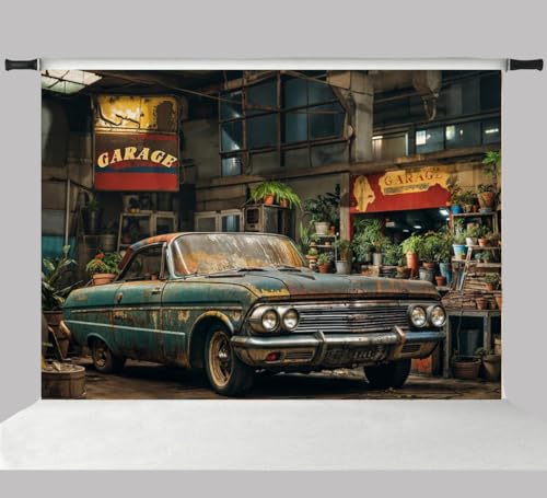Kate 7x5ft Vintage Garage Photo Backdrops Old Retro Car Photographic