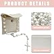 Rosenkranz Katholisch,Rosenkranz Kette,Rosary Necklace,Rosenkranz Kommunion Mädchen,Kunstperlen Katholische Rosenkranzperlen Retro-Kreuz,mit Samt Geschenkbeutel,Taufe Kommunion Hochzeit/Party (Weiß)