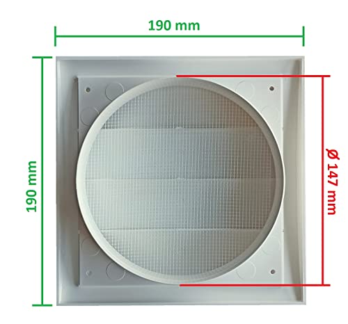 Bianco Griglia di Ventilazione in Plastica ABS con...