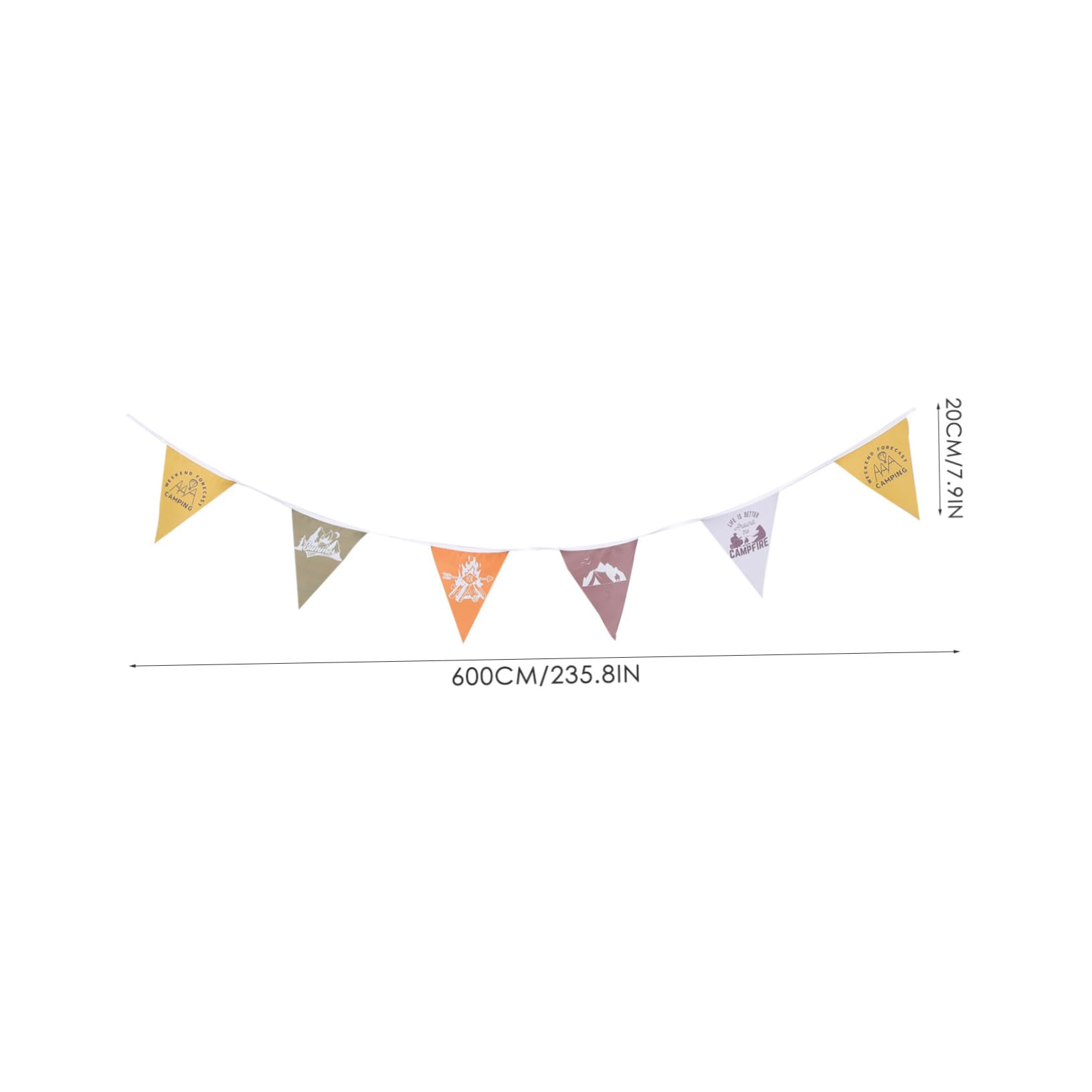Toddmomy Pancarta Colgante De Camping Empavesado Al Aire Impermeable Decoración De Campamento Bandera Decorativa para Acampar Banderines Exterior El Plastico