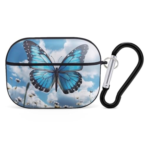 Airpod Pro ��2����/��1����p �u���[ ���Ɖ_ �P�[�X�J�o�[ �ϏՌ��ی�P�[�X �L�[�`�F�[�������O�t�� ���h�~ �n�[�h PC �t���h���b�v �w�b�h�t�H���P�[�X �j�����p �u���b�N
