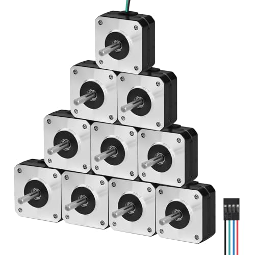 Moteur pas à pas Nema 17 1,8° couple 0,13Nm avec câbles 1m pour robotique et DIY