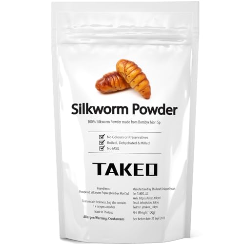 昆虫食TAKEO 食用 粉末カイコ 100g カイコパウダー 初心者 ギフト プレゼント 姿の見えない昆虫食 昆虫料理 国内正規品【創業10年】のサムネイル