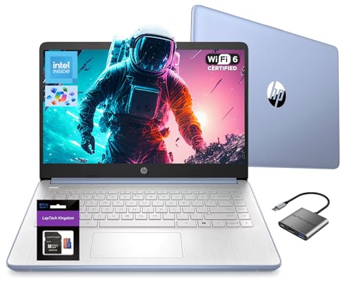 HP 14 inch Student Laptop Office 365, Quad-Core Processor(Beat i3-1115G4), 16GB RAM 256GB Storage (128GB UFS+128GB SD Card), Laptop for College Students and Business Home with Wi-Fi 6 HD Webcam Win11