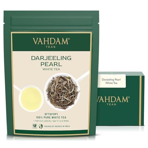 Darjeeling Pearl White Tea | Hojas sueltas de té blanco 100% puro sin mezclar | Tipo de té más saludable del mundo | Té 100% natural desintoxicante, té adelgazante, 1.76 oz (25 tazas)