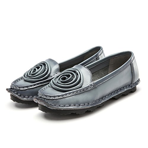 Chaussures de mode printemps espadrilles plates en cuir souple