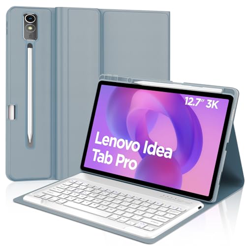 Funda de diseño azul con teclado para Lenovo Idea Tab Pro 12.7 2025 FOGARI Ñ