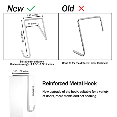 Libeder Over The Door Shoe Organizer,2 Pack Hanging Door Shoe Rack For Closet With 8 Metal Hooks, 6-Tiers Hanging Closet Shoe Organizers And Storage Shelves Space Saving For Nursery,Rv,Grey #TOP5