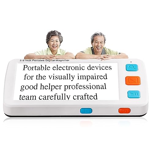 Ayuda de lectura electrónica con pantalla LCD y zoom, ideal para usuarios con discapacidad visual y ancianos