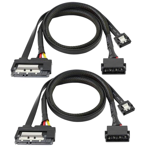 Cable de datos SATA 6G y extensión de energía SATA 2 en 1