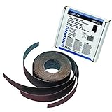 Delta, 31-486, 3 Pc. Aluminum Oxide Sanding Strips - Grit Assortment for 25 in. Dual Drum Sander (1 each 80G, 120G, 150G)