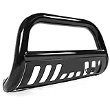KUAFU Bull Bar Compatible with 2005-2010 Dodge Dakota 2011 Ram Dakota 2006-2009 Mitsubishi Raider All Models Brush Push Front Bumper Grill Grille Guard Black Steel
