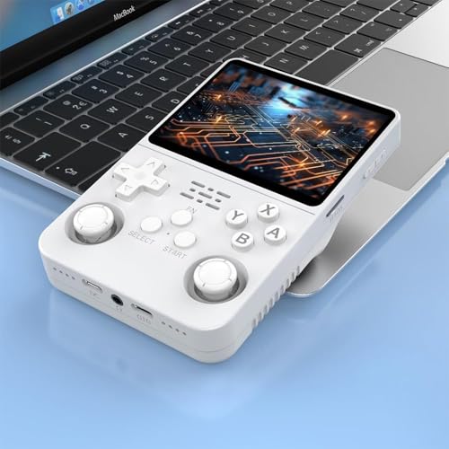 Image of R36S Retro Handheld Game Console With 64G 3.5 Inch IPS Screen Built-In 20000+ Classic Games Open Source Linux System Portable Pocket Video Player With 3200Mah Battery (Pure White)