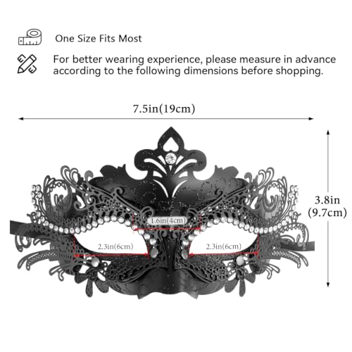 Image of Coddsmz Couple Masquerade Mask Set - Venetian & Mardi Gras Mask for Women & Men