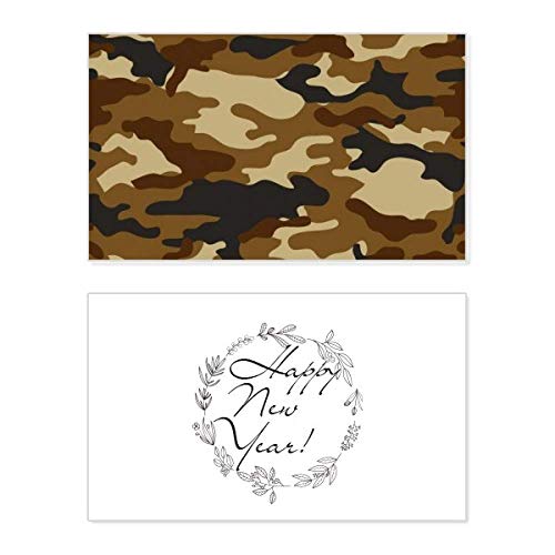 Carte commémorative de bénédiction Nouvel An imprimé camouflage illustration