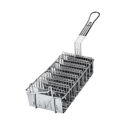 perfk Cesta para Tacos, Cesta para freidora, Herramienta de Cocina, Tortillas, freidora para Tacos, Cesta para freidora para restaurantes, 8 Rejillas