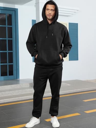 Tuveke Sweat Suits For Men Set 2 Pcs Hoodie Jogger Sweatsuits Size S To 3XL3