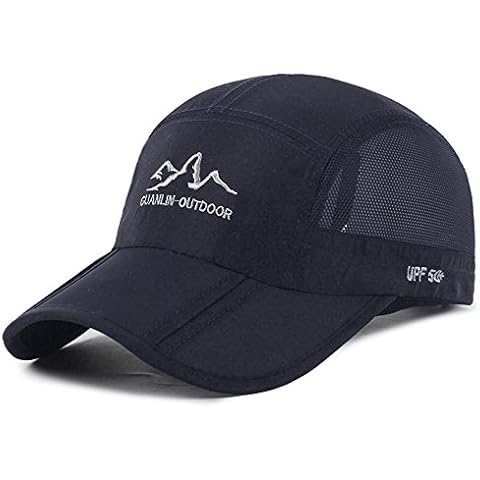 Estwell Unisex Baseball Cap Foldable Adjustable Baseball Hat Lightweight Quick Drying Outdoor Sport Running Cap Cover