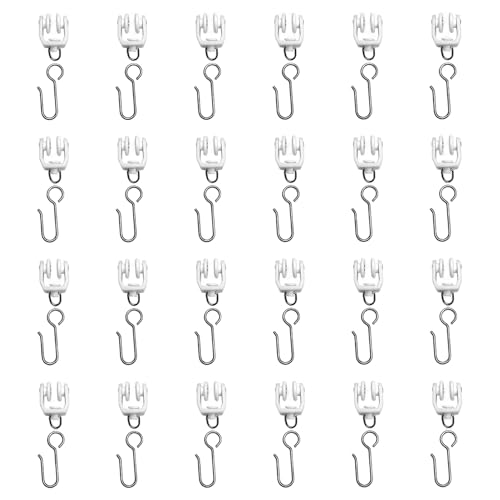 RiseDirectly Ceiling Curtain Track Roller Hooks - Heavy