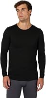32 Degrees Heat Men's Lightweight Thermal Baselayer Crew Top - Long Sleeve Shirt for Cold Weather Layering